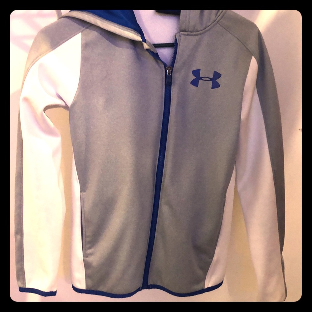 Youth Large under armor zip up hoodie